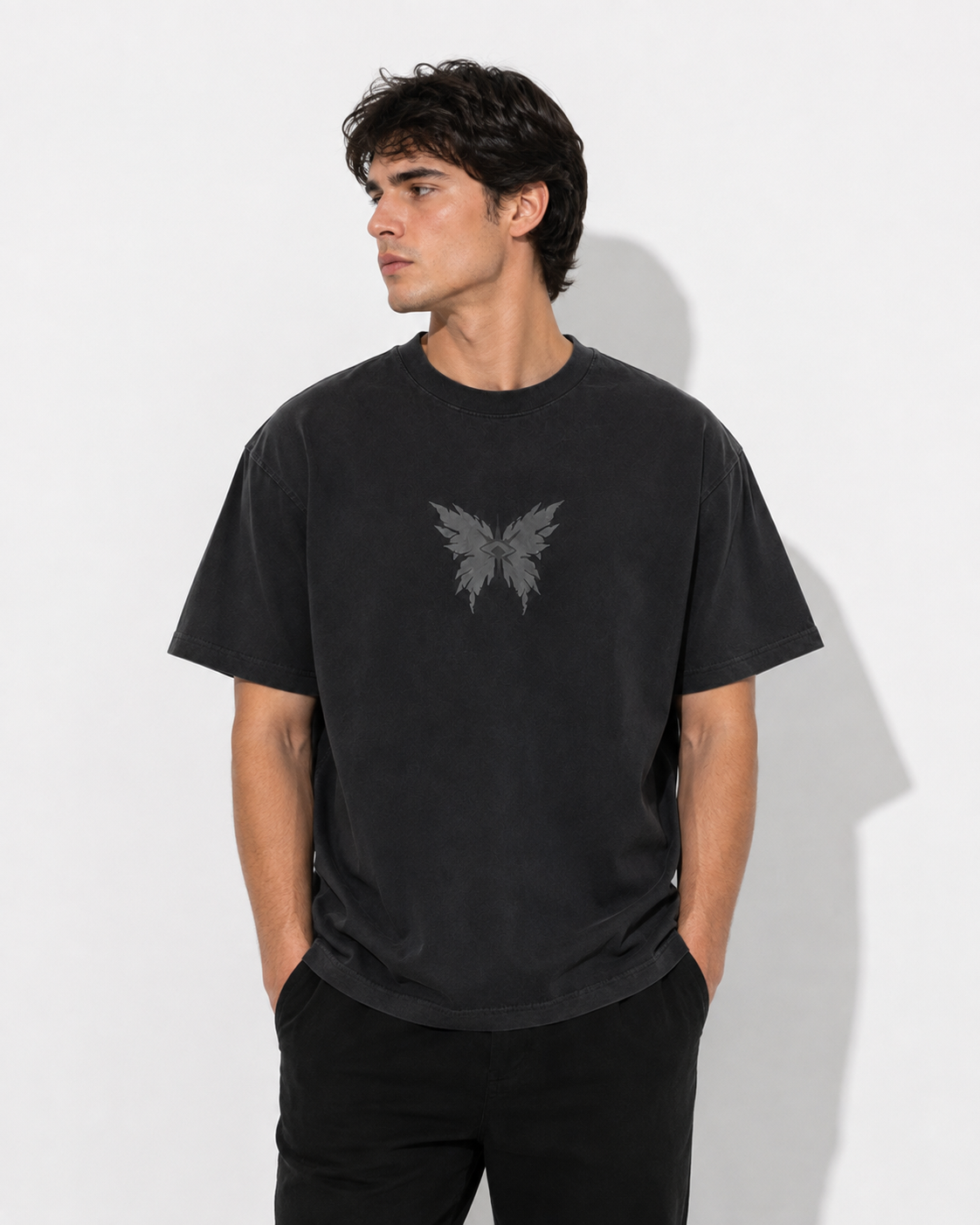 "obsidian butterfly" tee (black)