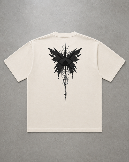 T-shirt „obsydianowy motyl” (kość słoniowa)