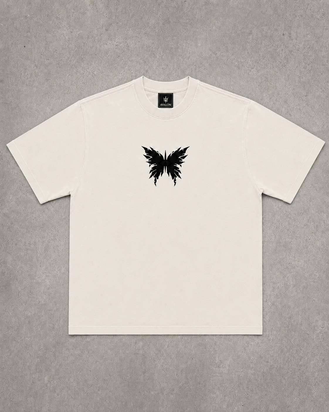 "obsidian butterfly" tee (bone)